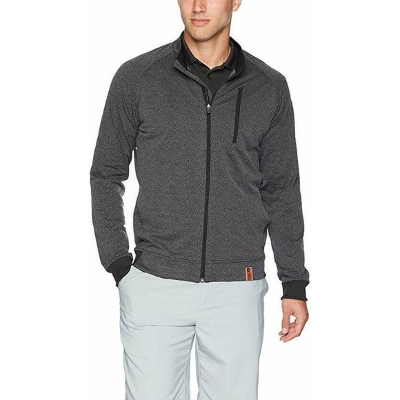 Adidas Golf Men's Size S Full Zip Jacket Black/Gray NWT - Picture 1 of 7